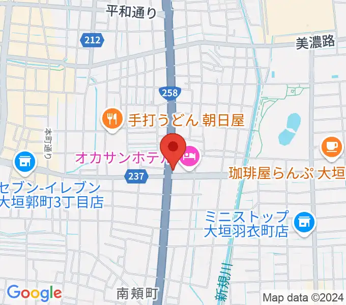 松栄楽器 大垣本店の地図