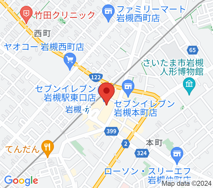 昭和楽器 岩槻店の場所