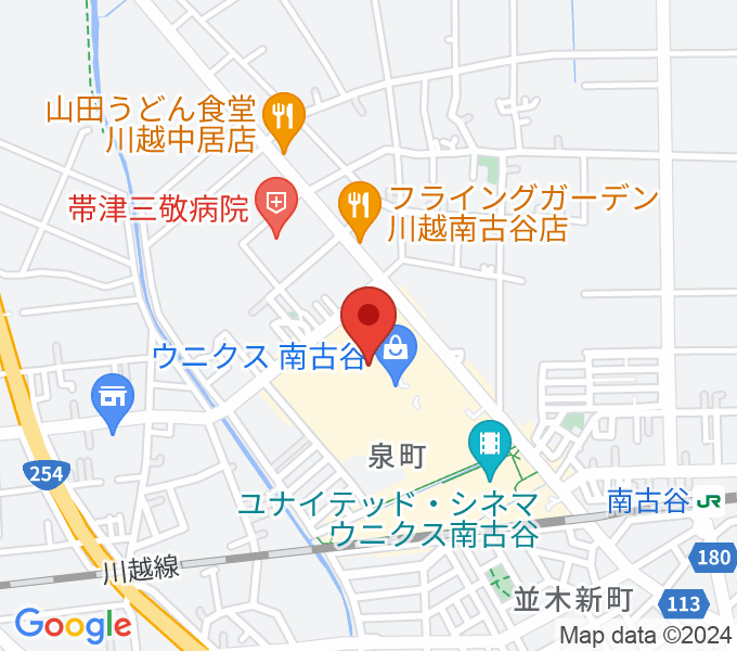 昭和楽器 川越店の場所