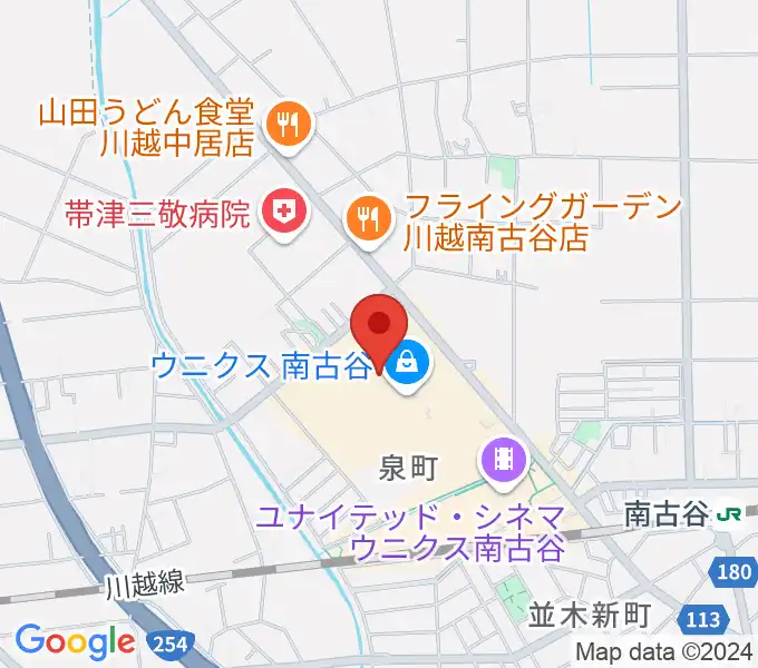 昭和楽器 川越店の地図