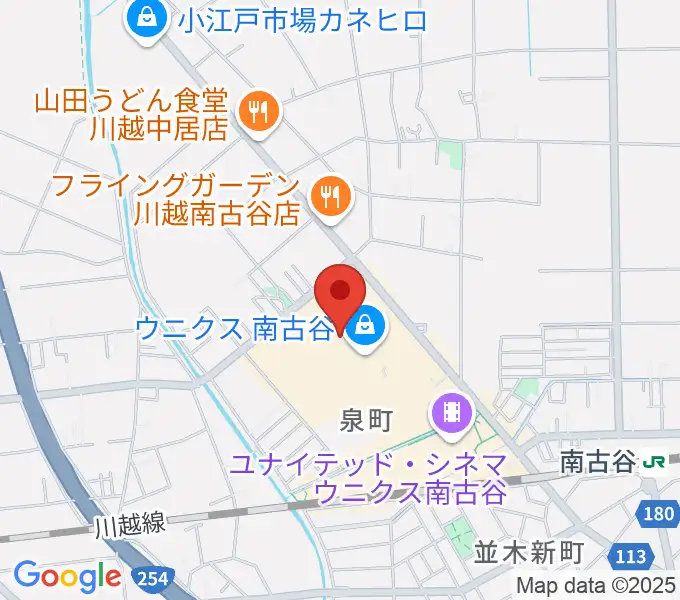 昭和楽器 川越店の地図