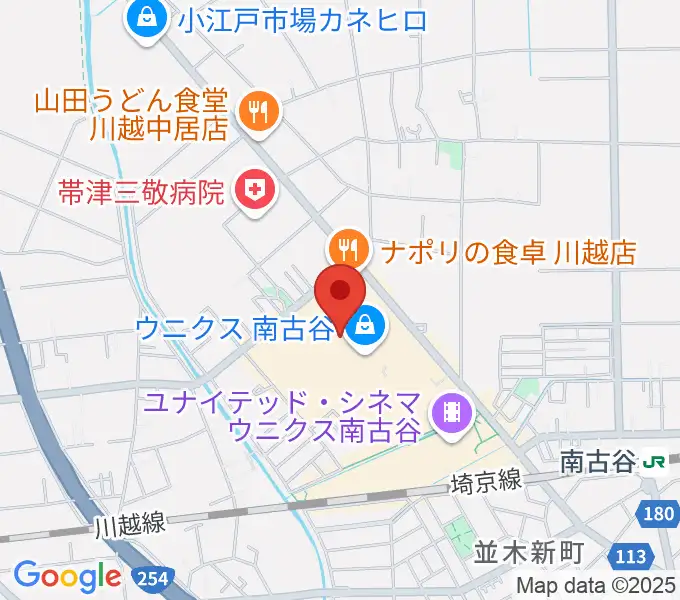 昭和楽器 川越店の地図