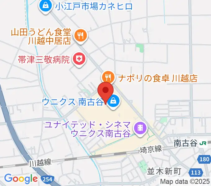 昭和楽器 川越店の地図