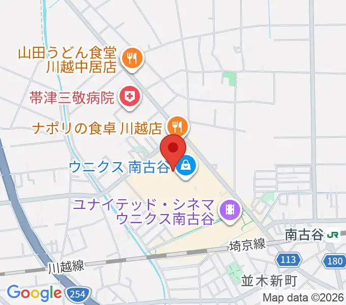 昭和楽器 川越店の地図