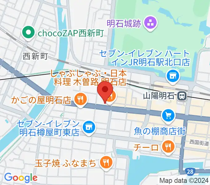 スガナミ楽器 明石店の地図