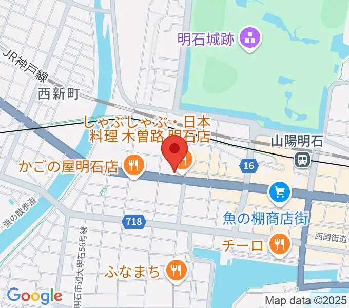 スガナミ楽器 明石店の地図