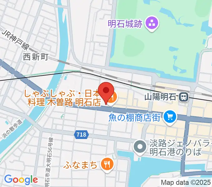 スガナミ楽器 明石店の地図