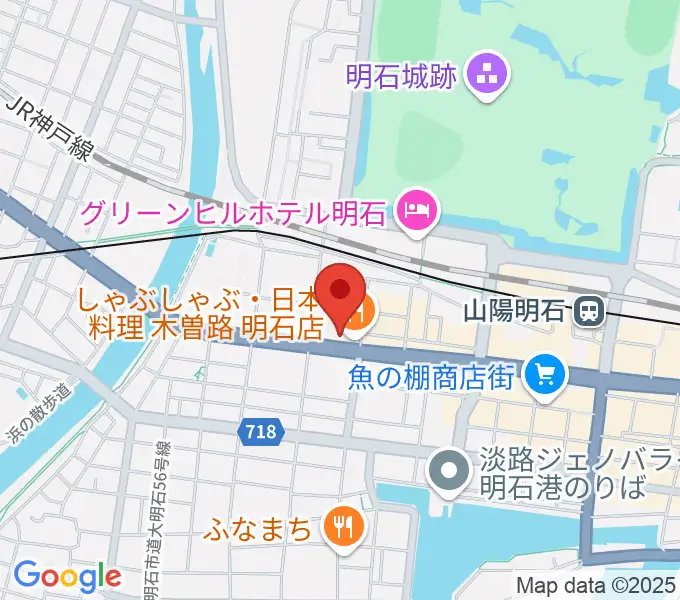 スガナミ楽器 明石店の地図