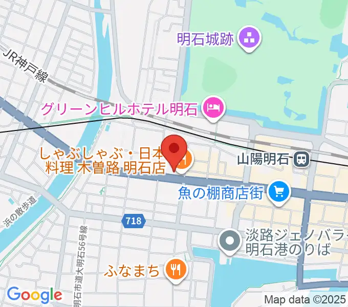 スガナミ楽器 明石店の地図