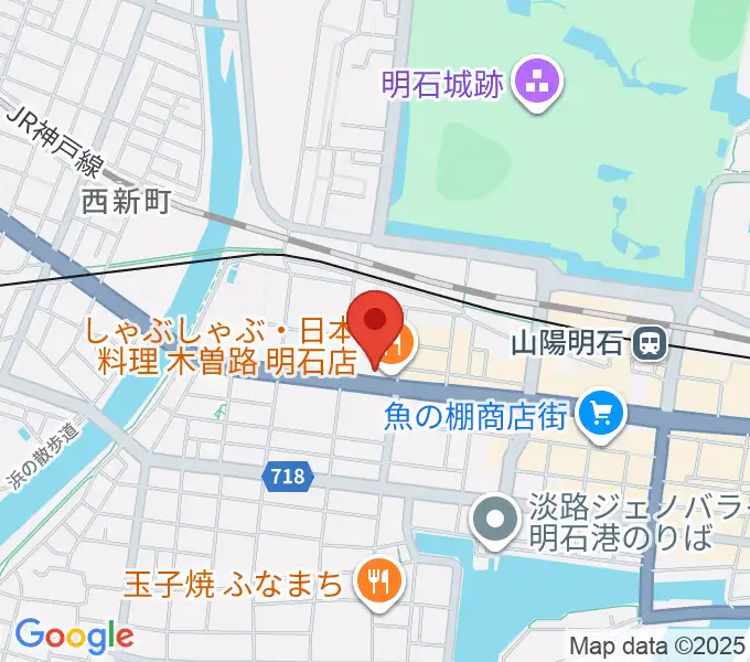 スガナミ楽器 明石店の地図