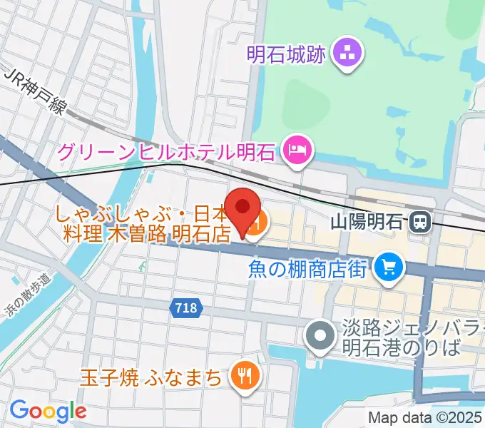 スガナミ楽器 明石店の地図