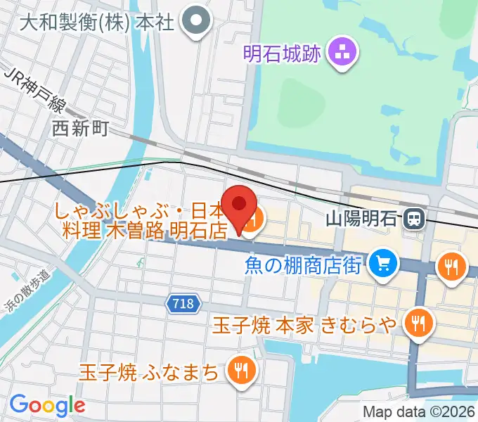 スガナミ楽器 明石店の地図