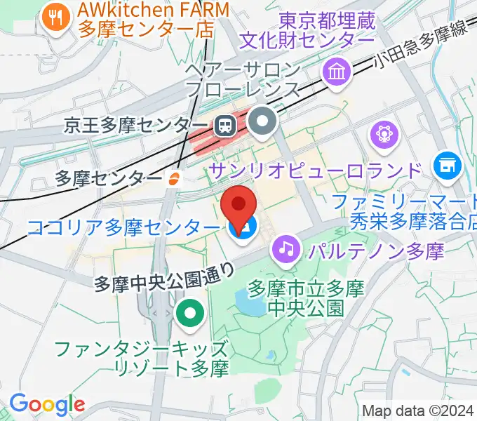 スガナミ楽器 多摩店の地図