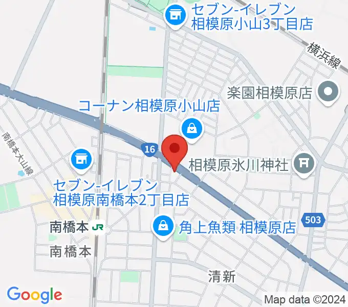 スガナミ楽器 南橋本店の地図