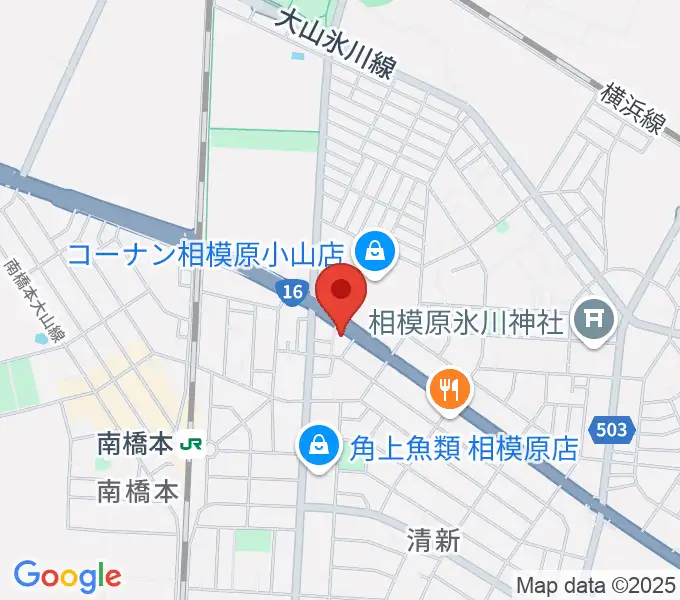 スガナミ楽器 南橋本店の地図