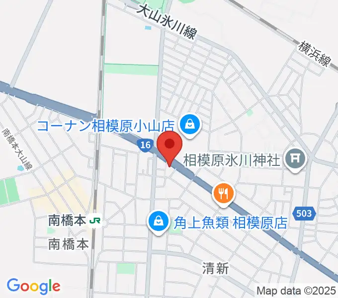 スガナミ楽器 南橋本店の地図