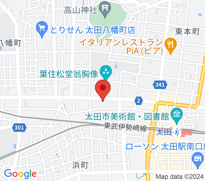 鈴木楽器 太田本町店の場所