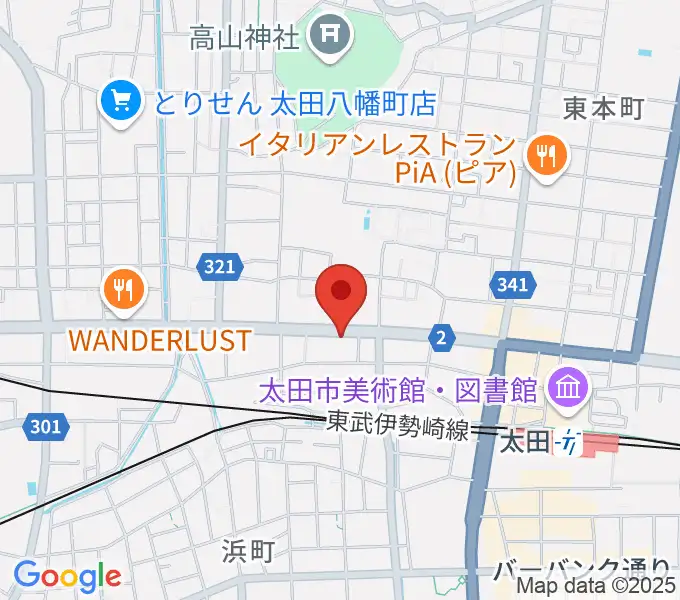鈴木楽器 太田本町店の地図