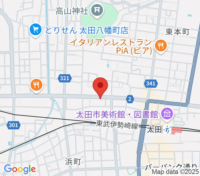 鈴木楽器 太田本町店の地図