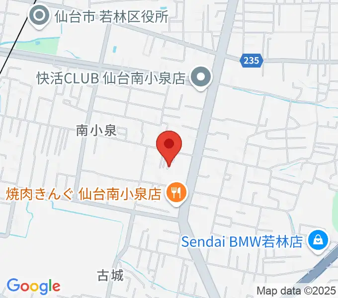 サウンドウェイピアノ仙台の地図