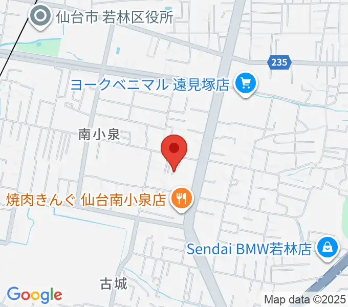 サウンドウェイピアノ仙台の地図