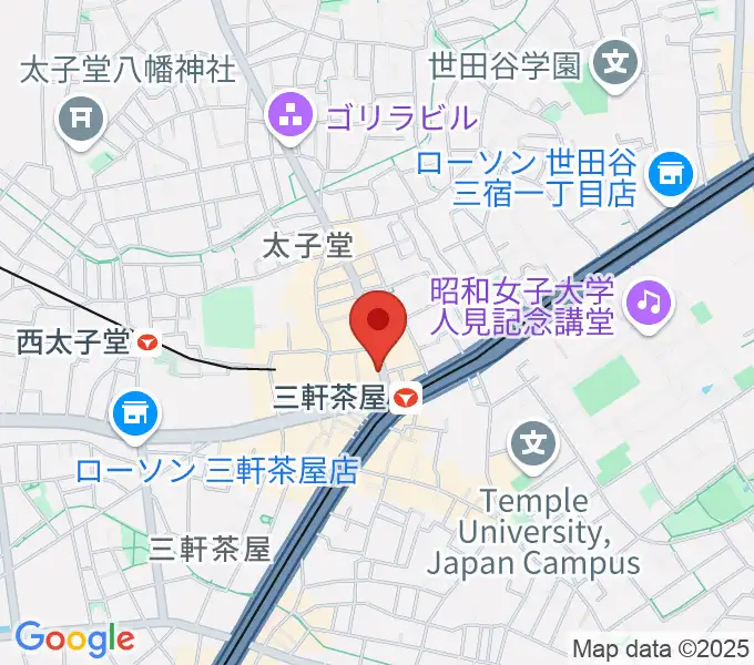 太子堂楽器店の地図
