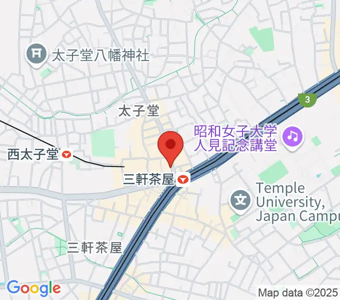 太子堂楽器店の地図