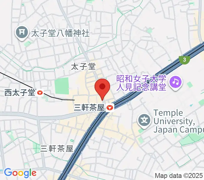 太子堂楽器店の地図