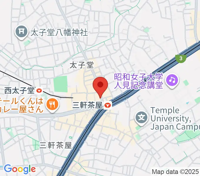 太子堂楽器店の地図