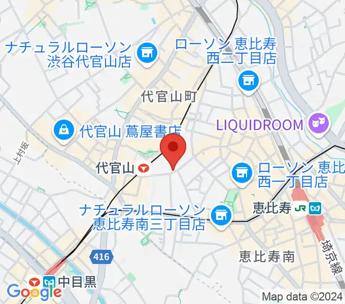 ミュージックプラザ 代官山本店の地図