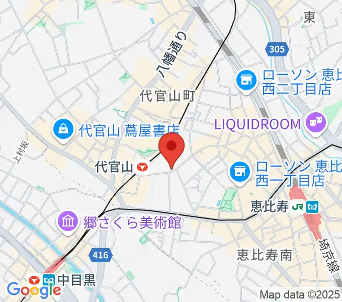 ミュージックプラザ 代官山本店の地図