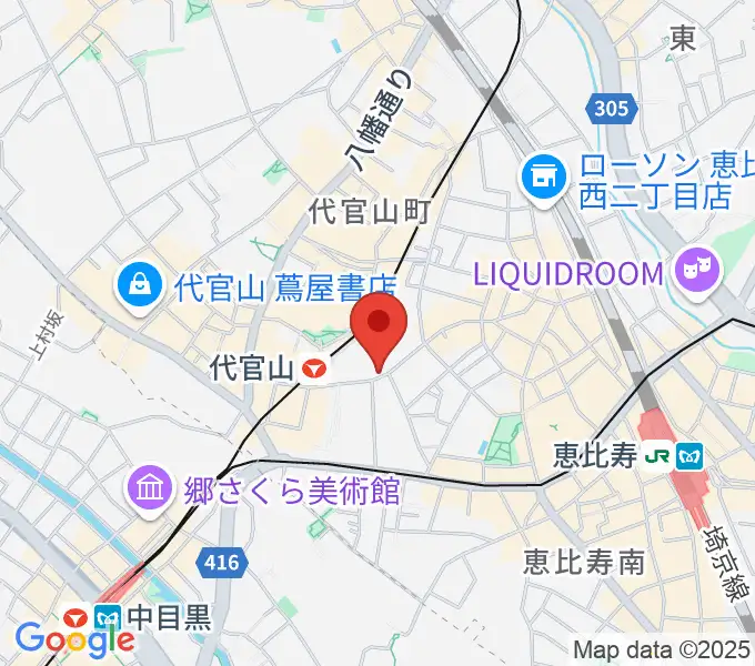 ミュージックプラザ 代官山本店の地図