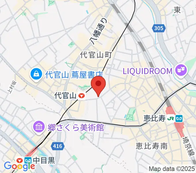 ミュージックプラザ 代官山本店の地図