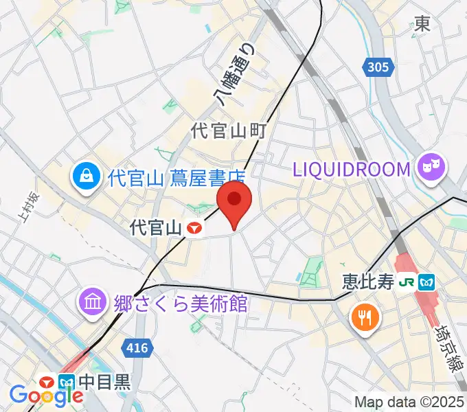 ミュージックプラザ 代官山本店の地図