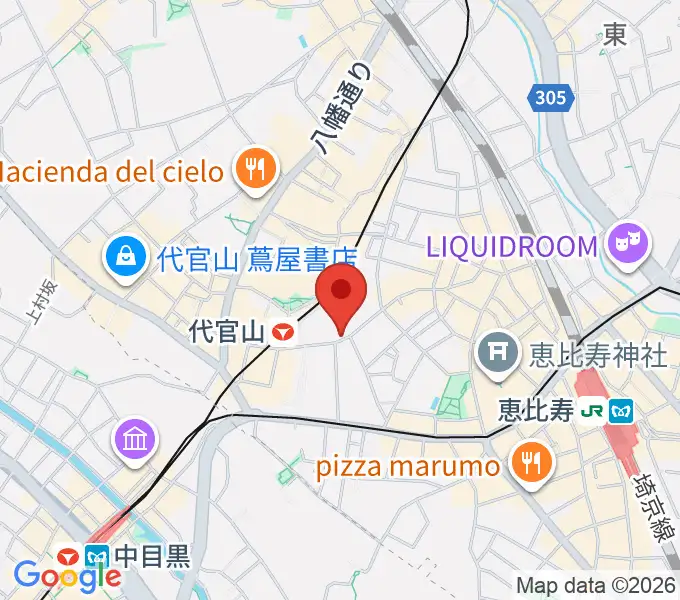 ミュージックプラザ 代官山本店の地図