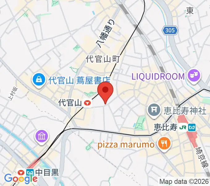 ミュージックプラザ 代官山本店の地図