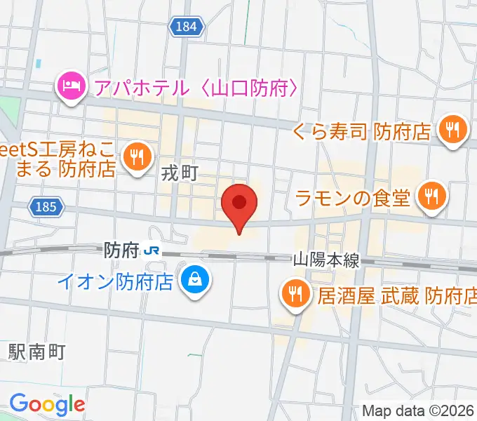 グランドミック タマシゲ楽器ルルサス店の地図