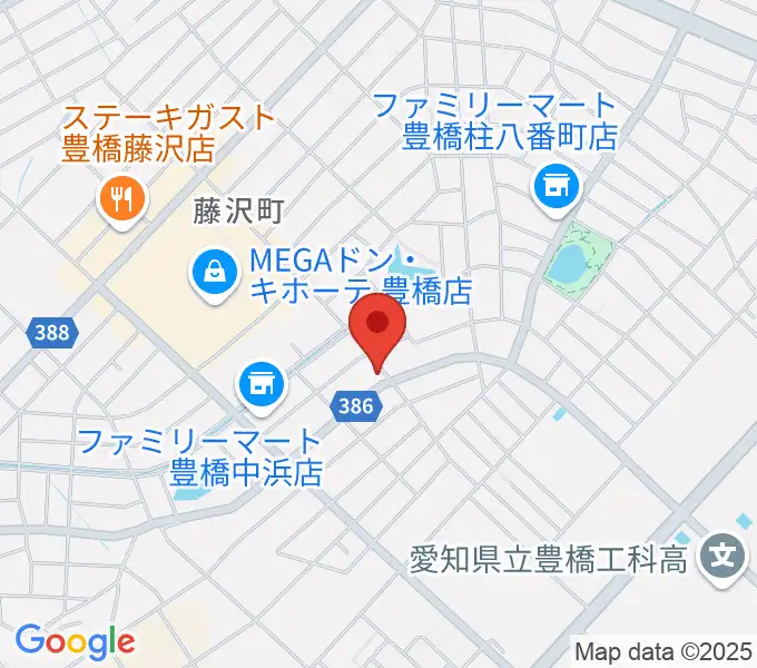 ミヤケ楽器の地図