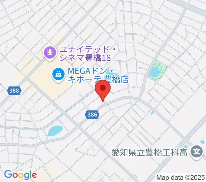 ミヤケ楽器の地図