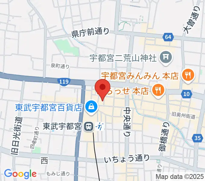 上野楽器本店（ウエノミュージックサロン）の地図
