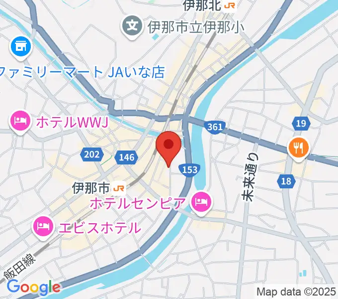 伊那楽器の地図