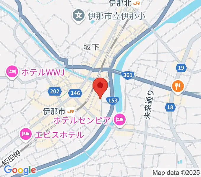 伊那楽器の地図