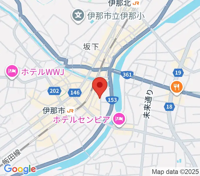 伊那楽器の地図