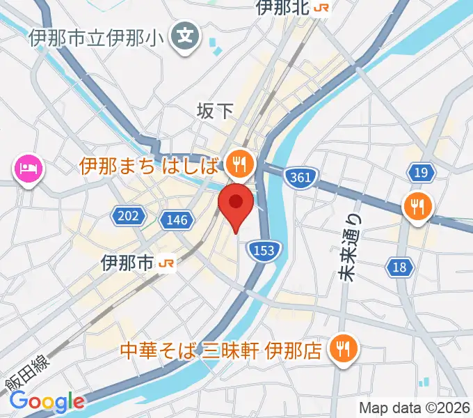 伊那楽器の地図