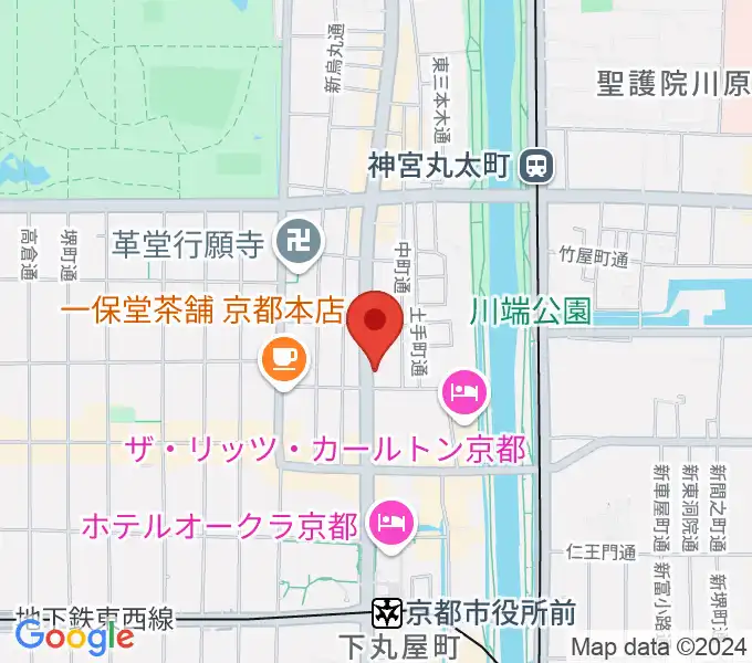 ワタナベ楽器店 京都本店の地図