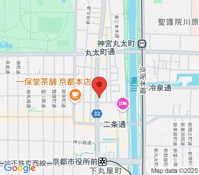 ワタナベ楽器店 京都本店の地図