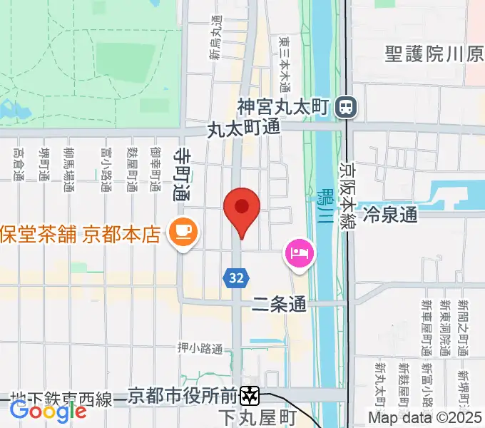 ワタナベ楽器店 京都本店の地図