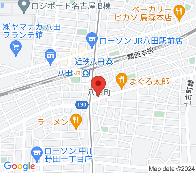 矢木楽器店 八田本店の場所