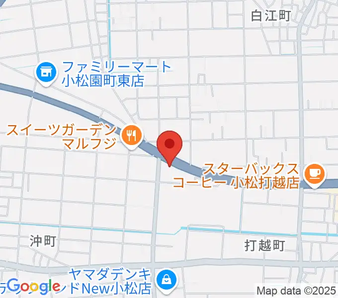 山屋楽器の地図
