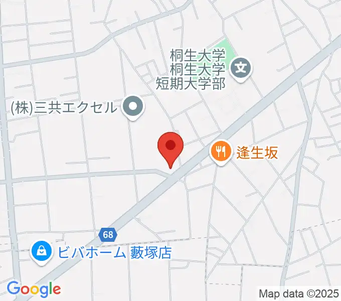 ヤマハミュージック 桐生かさかけ店の地図